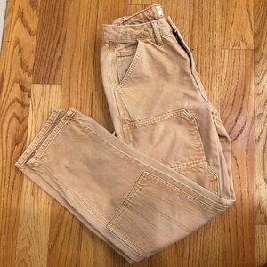 We The Free by Free People Women's Tan Cargo Jean Pants in Size 27